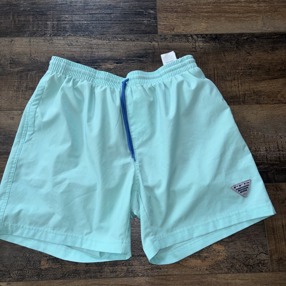 Men's Columbia PFG Rambler Water Shorts Gulf Stream 6" Swim Omni-Shade Size Med